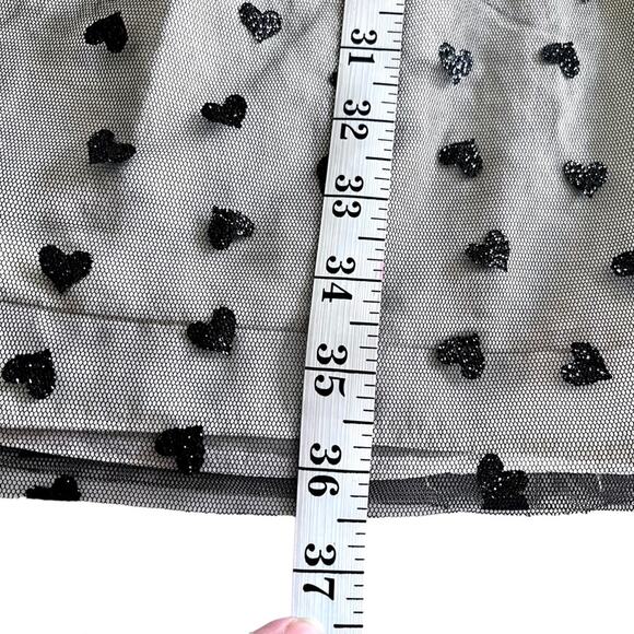 SENORITA LEMONIEZ - Gloria black white tulle tiny hearts designer dress size 14 - Picture 5 of 7